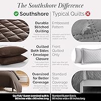 Vista 112 de Southshore Fine Living, Inc. Juego de edredón de tamaño King de gran tamaño, colcha de lavanda King/California con 2 fundas de almohada a juego