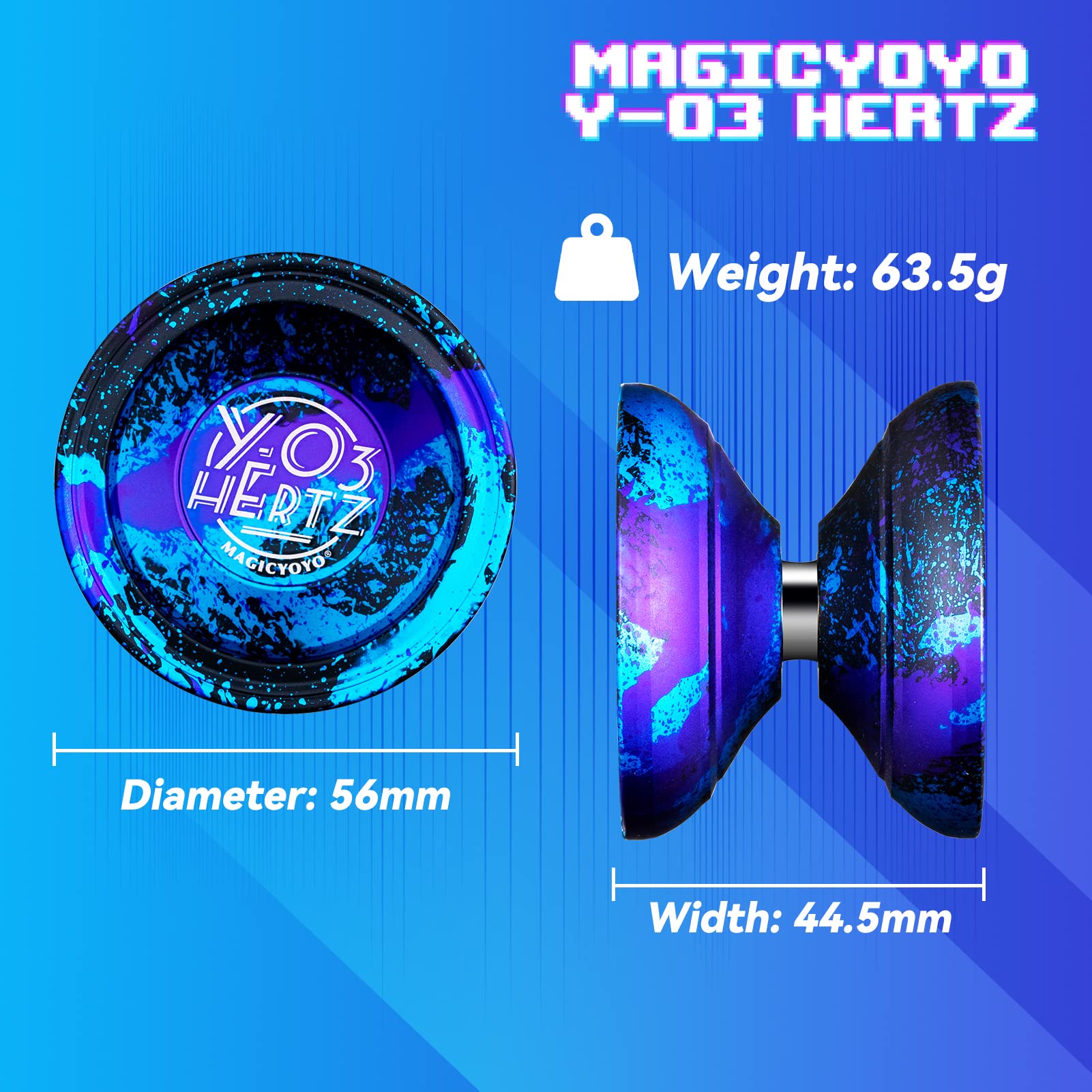 Yoyo Y03 Hertz profissional não responsivo para truques de cordas