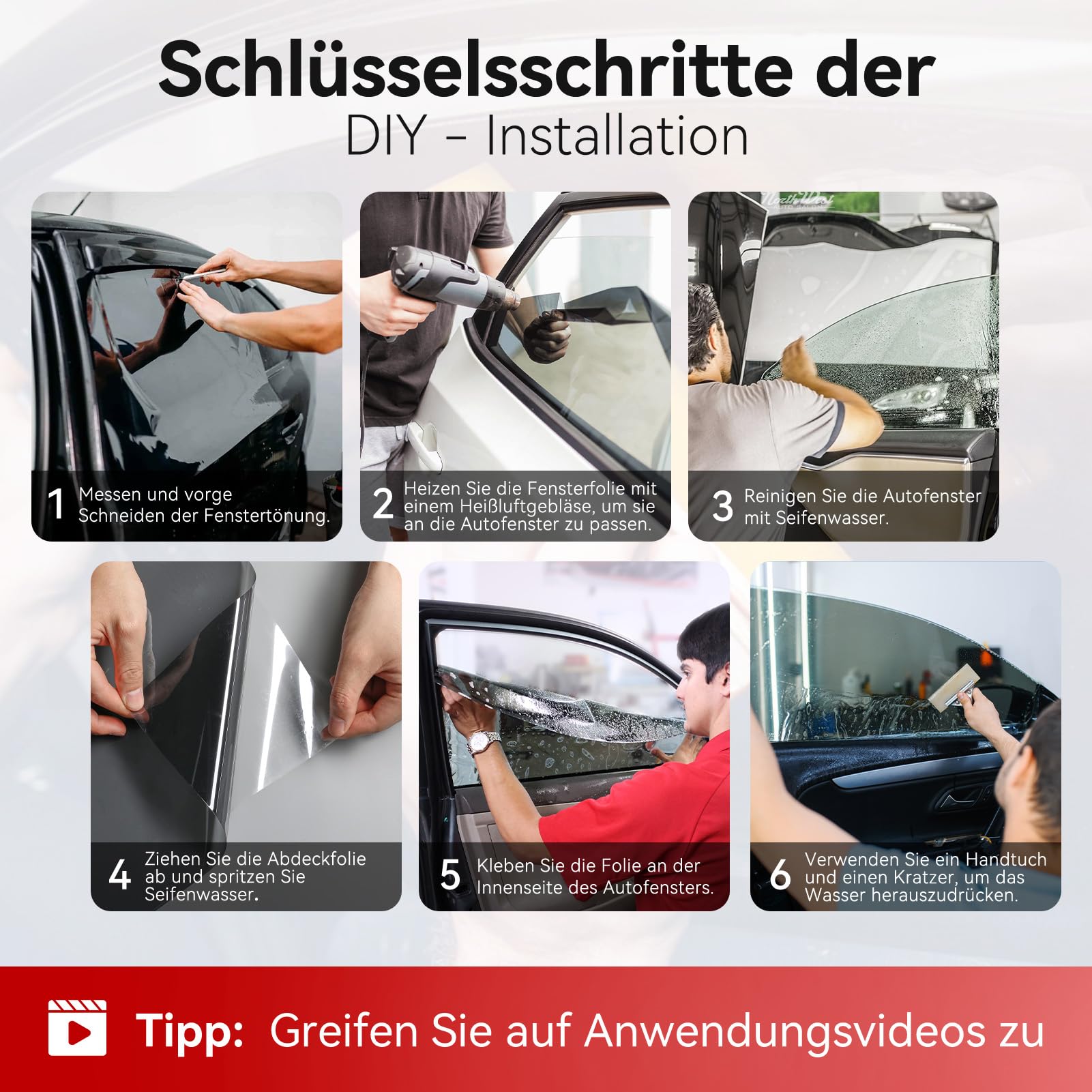 Vepagoo Lámina tintada para coche, 35% VLT – Longitud: 458 cm, ancho: 76 cm, bloquea los rayos UV/IR, calor y deslumbramiento – Resistente a los arañazos Heat & Glare