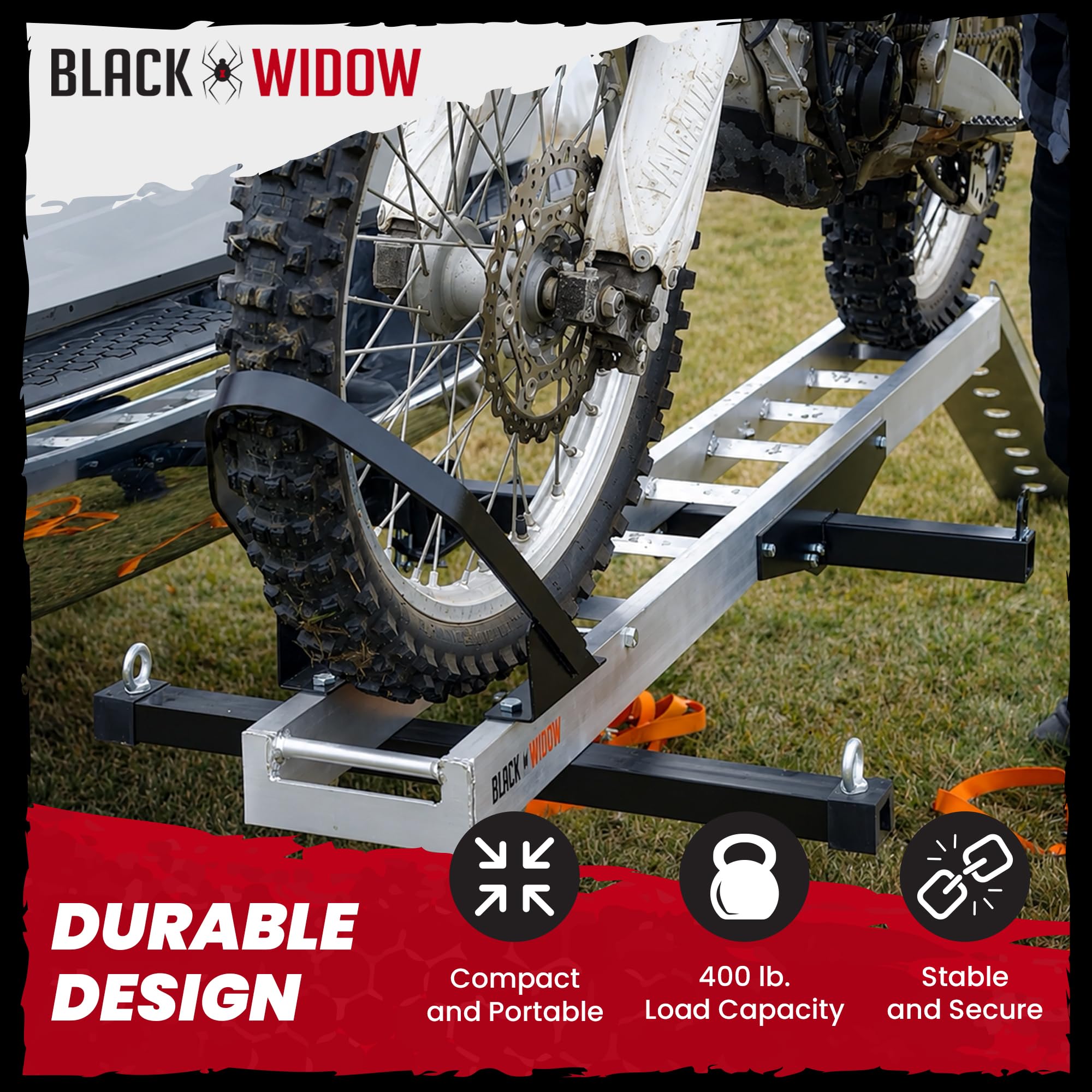 Amazon.co.jp: Black Widow アルミニウムオートバイヒッチキャリア