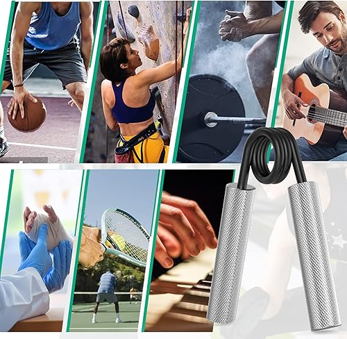 Miniatura 5 de Entrenador de fuerza de agarre, fortalecedor de agarre de mano de metal de 50 libras, ejercitador de antebrazo antideslizante y resistente, agarre