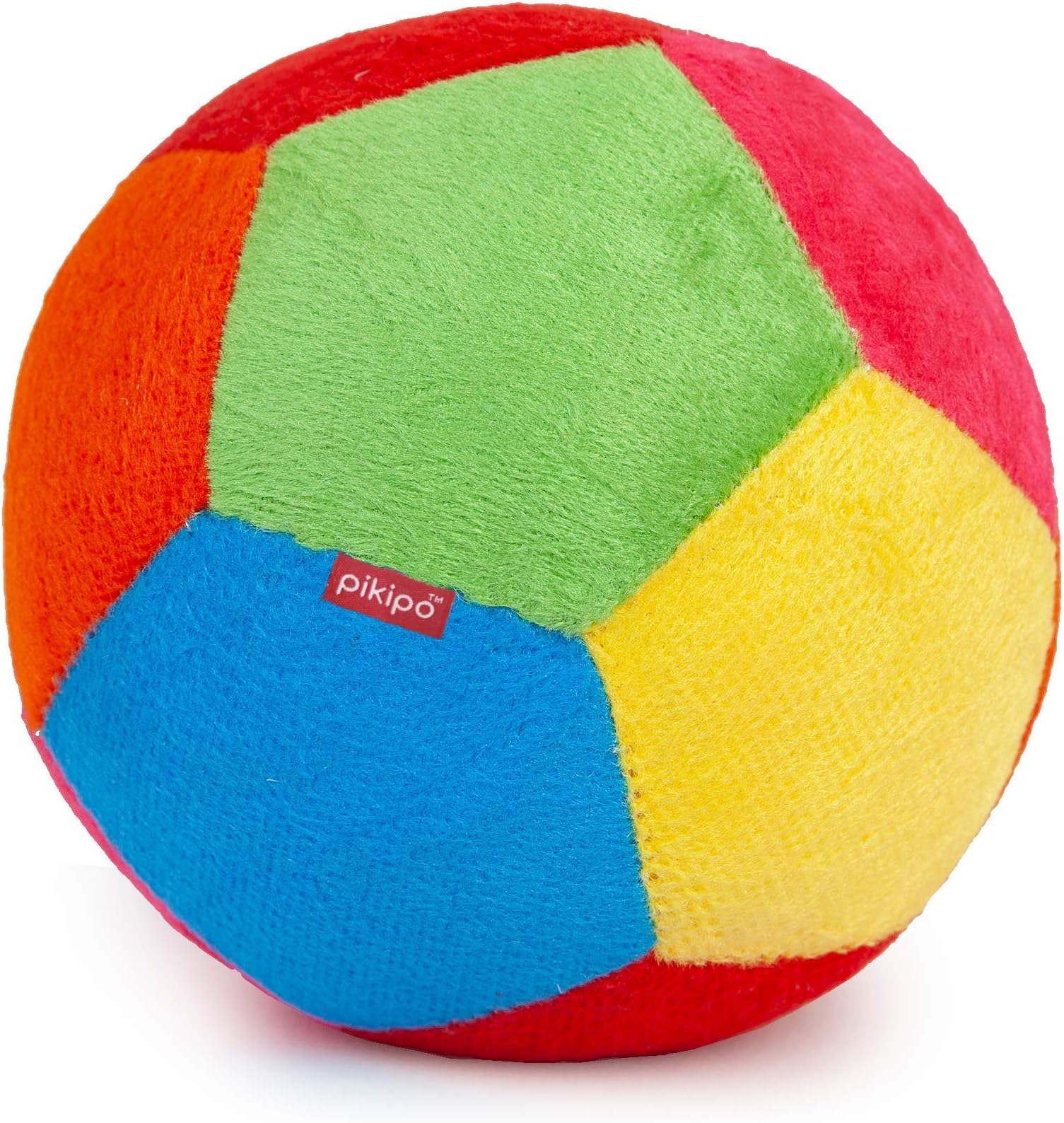 Pikipo Multicolor Stuffed Soft Ball with Rattle Sound (Medium, 15cm)