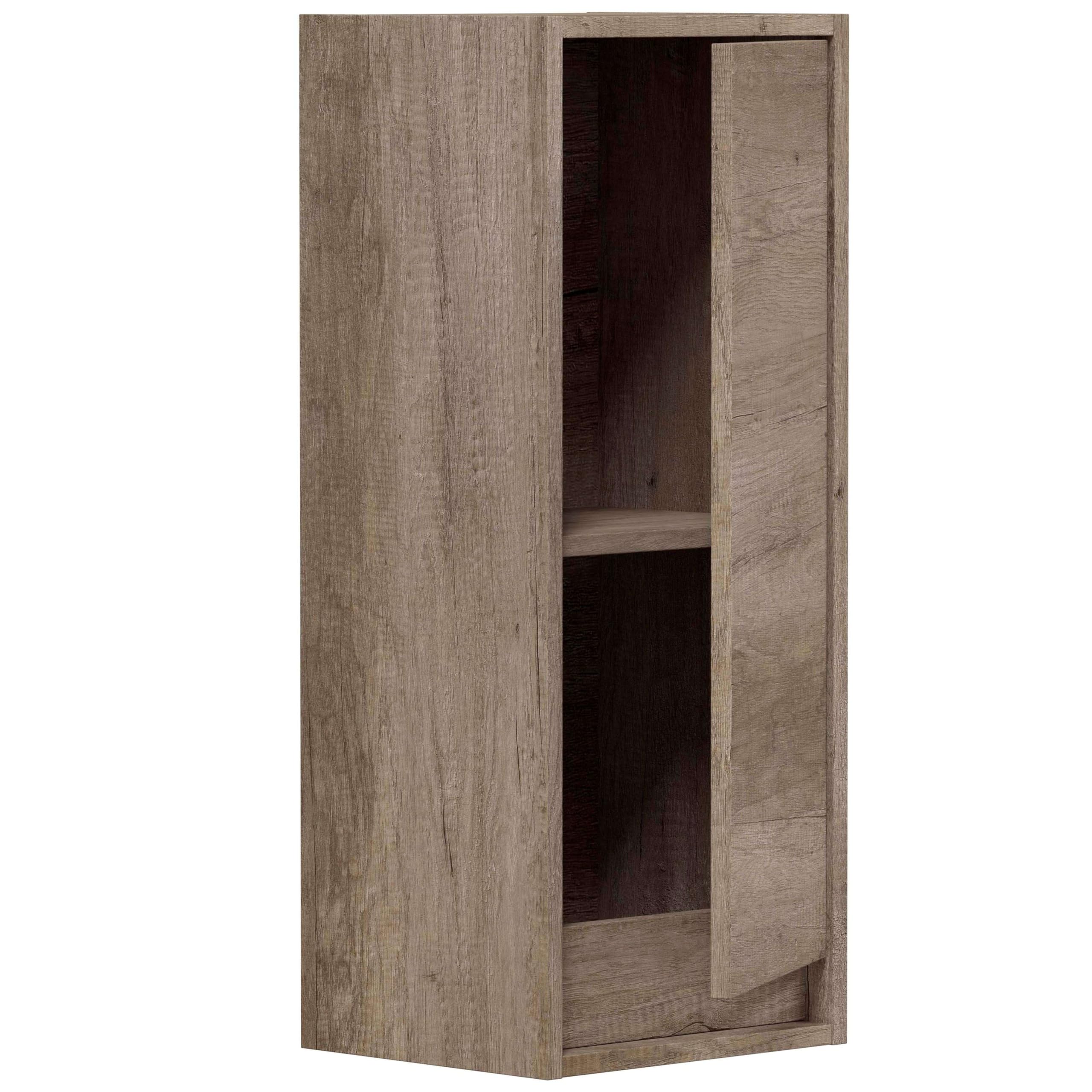 Miroytengo Columna de baño, Lavabo, de Pared, Color nordik, Tirador Integrado, diseño Moderno, Mueble Auxiliar, baño pequeño, 30x26x74 cm