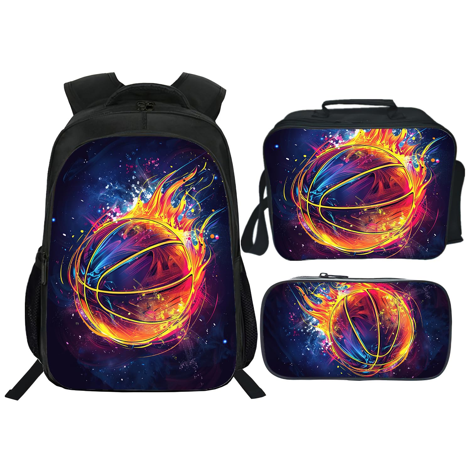 Kids Backpack School Bookbag 16inch Schoolbag With Lunch Box Bag And Pencil Case Set For Boys Girls