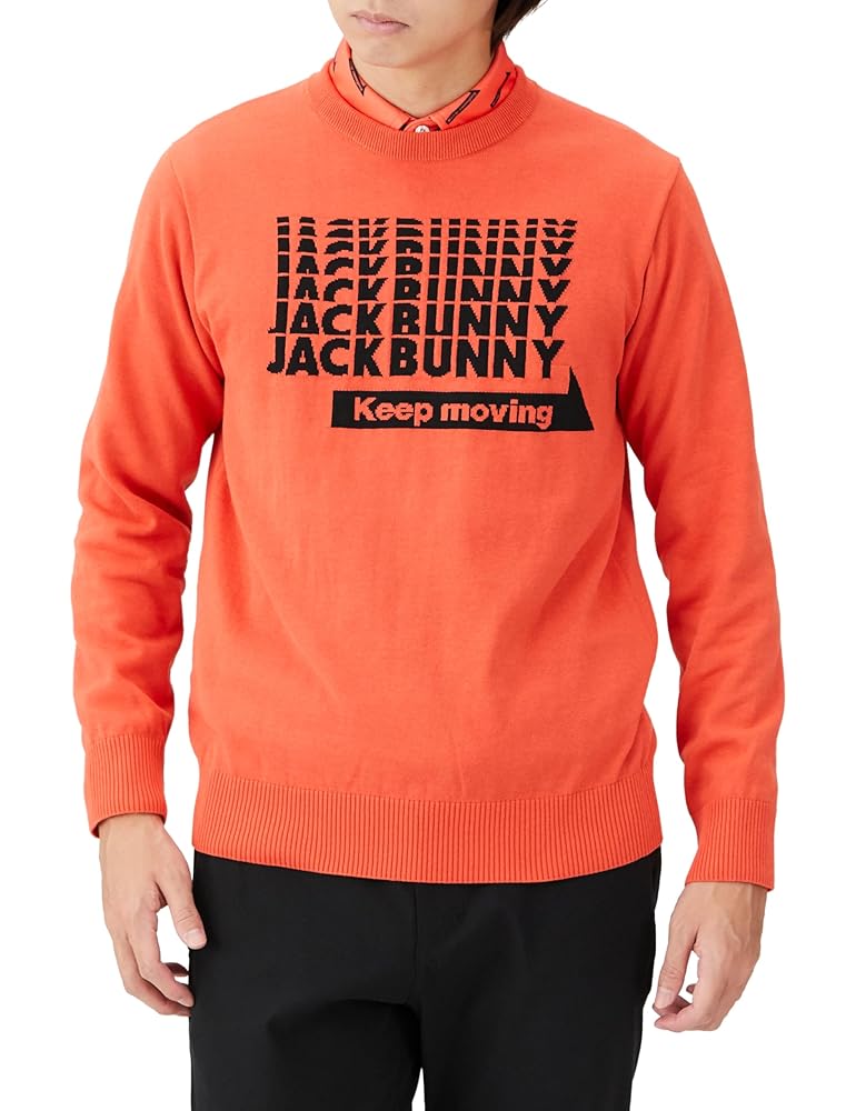 新品JackBunnyジャックバニーメンズクルーネックニットゴルフウェアセーター Amazon | [ジャックバニー] メンズ クルーネック ニットプル