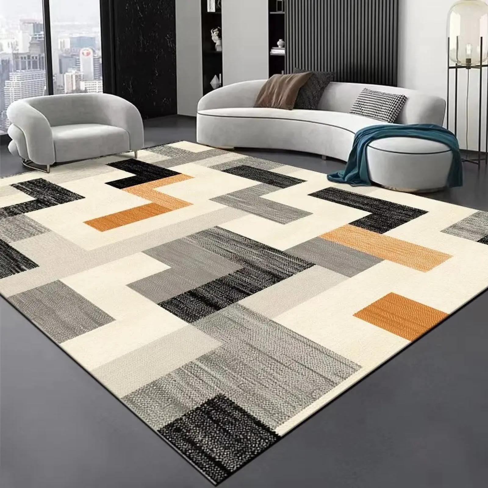 Tapis décoration de luxe abstrait nordique 140 x 200 cm de salon