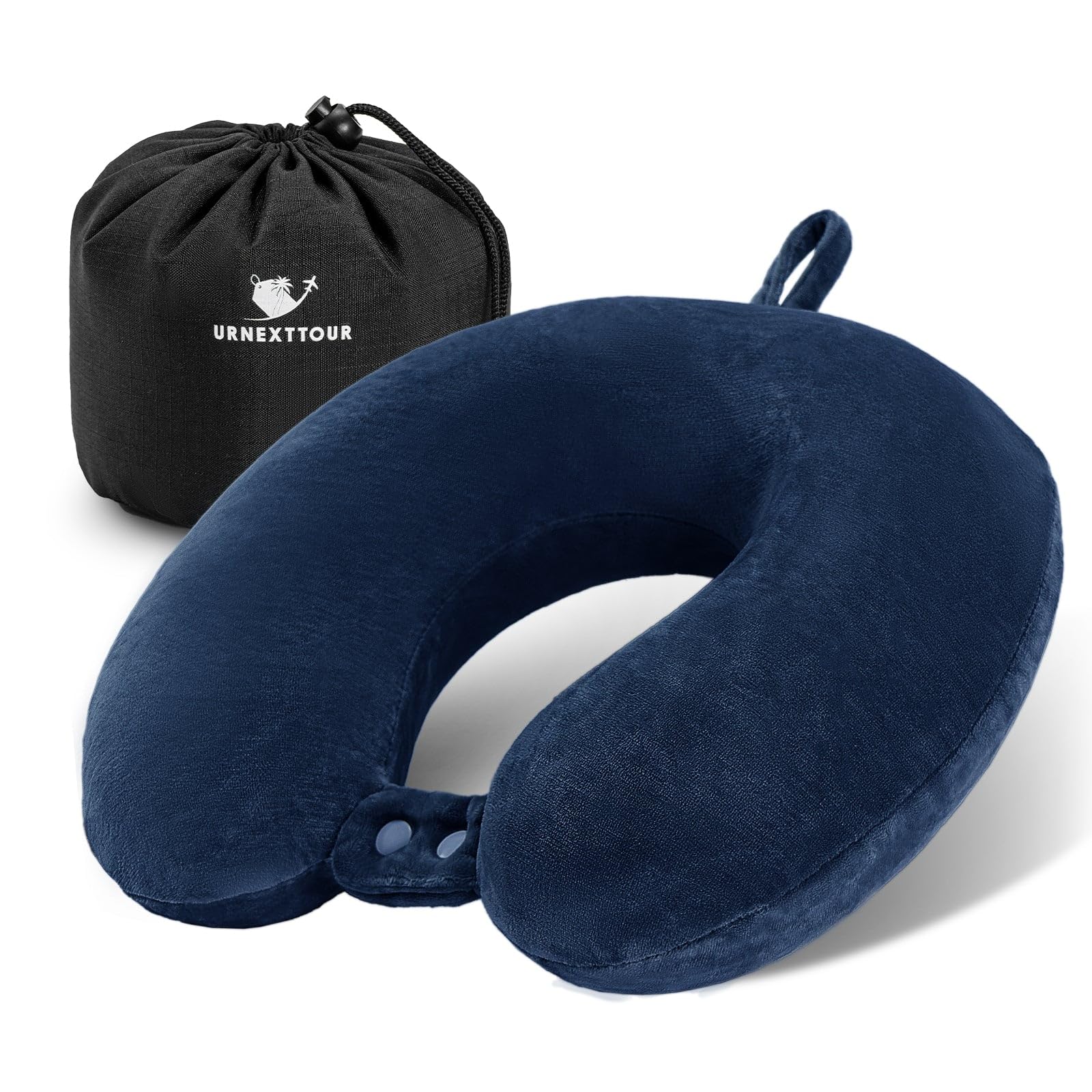 Neck Pillow Airplane, Kids Travel Pillow Memory Foam, Soft & Support Travel Neck Pillow for Travelling Sleeping Plane Car Train and Home Use, Blue