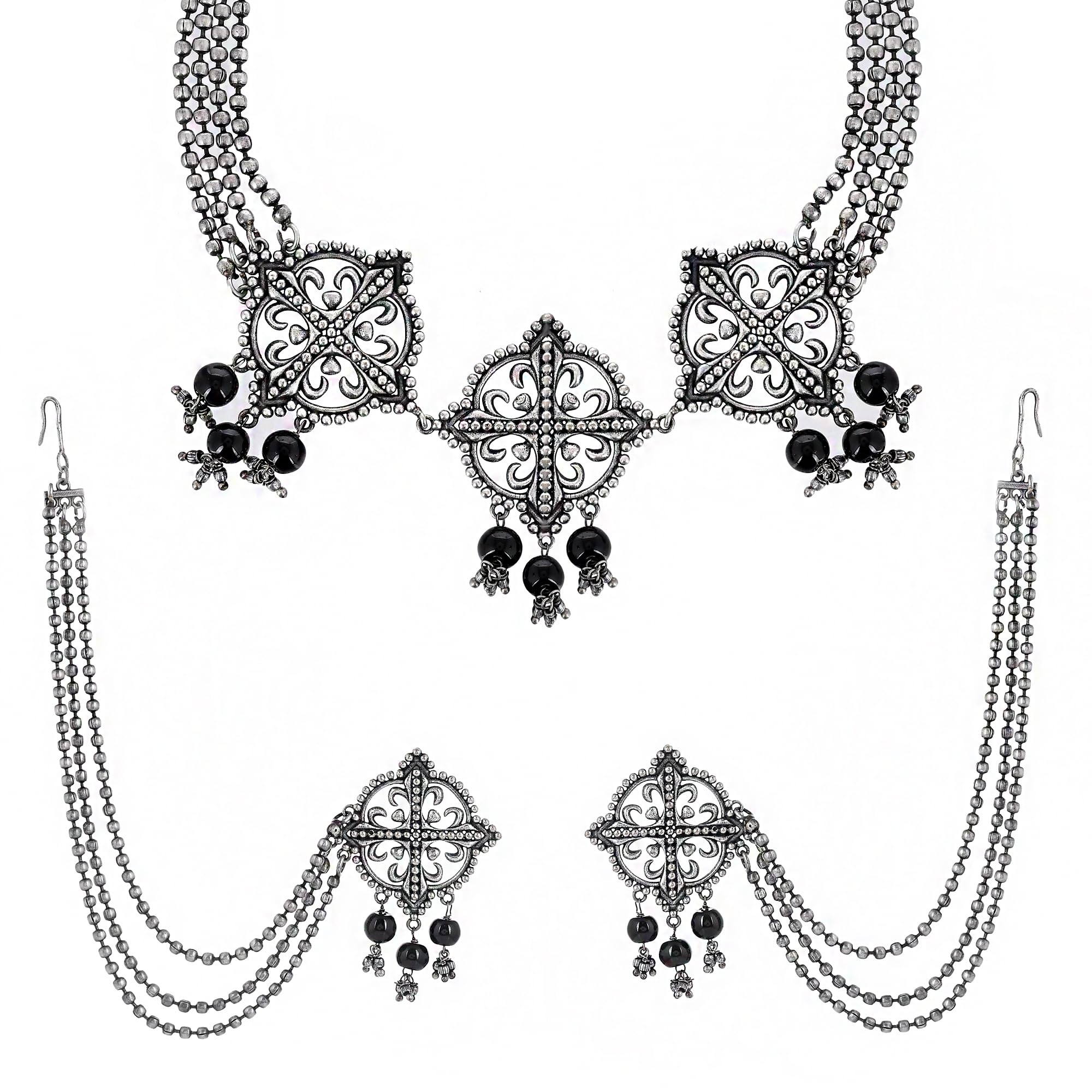 VOYLLA Nrityotsava Adweta Choker Necklace Set (B0CQRBTSYC) Amazon Price History, Amazon Price Tracker