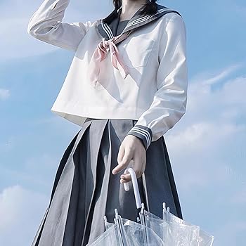 Amazon.co.jp: [MAKUMOKO] セーラー服 コスプレ 関西襟 長袖 3点