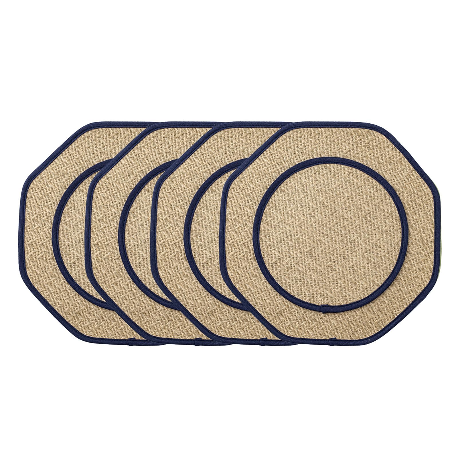Tsophreniq 4 Piece Spillproof Table Mats Set Retro Linen Table Placemat for Dining Kitchen Protections Heatproof Placemat