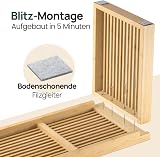 Bamboo Dining Bench - Versatile Wooden Bench for Hallway, Bathroom, Dining Room & Bedroom - Stylish Benches for Comfortable Seating - Sturdy Hallway Benches 90x33x43 cm - Load Capacity up to 250 kg - 4