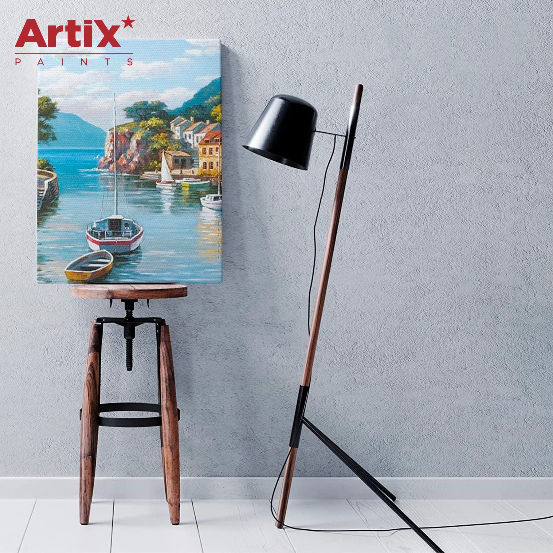 ARTIX - Set de 6 Lienzos para Pintar 18x24x1.5 cm, Paneles Imprimados, 100% Algodón, Lienzos Preestirados para Pintura Acrílica, Con Bastidor de madera, para Artistas Profesionales o Principiantes
