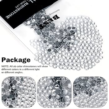 Amazon.com: SS12 Rhinestones - Flatback Glass Crystals