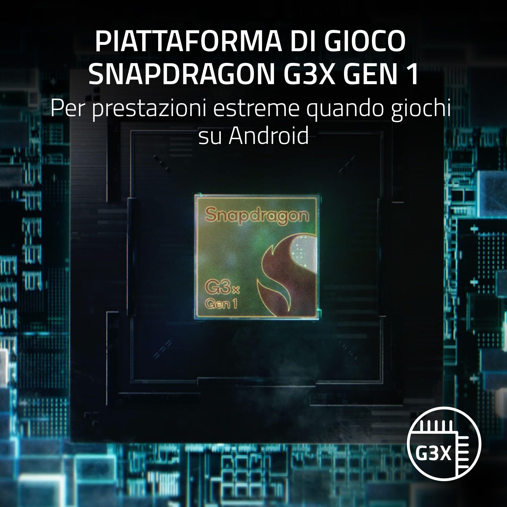 Razer Edge - Dispositivo Portatile per il Gaming su Android con Kishi V2 Pro (Qualcomm Snapdragon G3X Gen 1, Touchscreen 6,8" 144 Hz AMOLED FHD+, PC, Xbox e Cloud) Nero