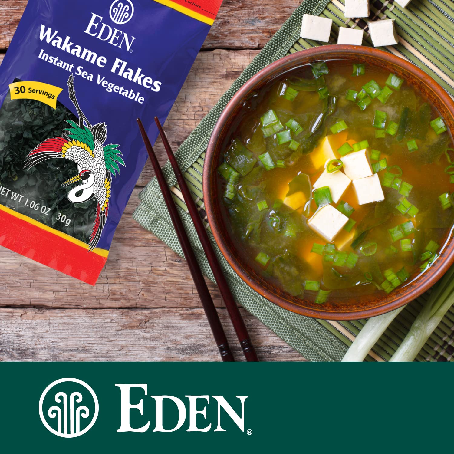 Instant Wakame Flakes, Sea Vegetable Eden Foods, wakame