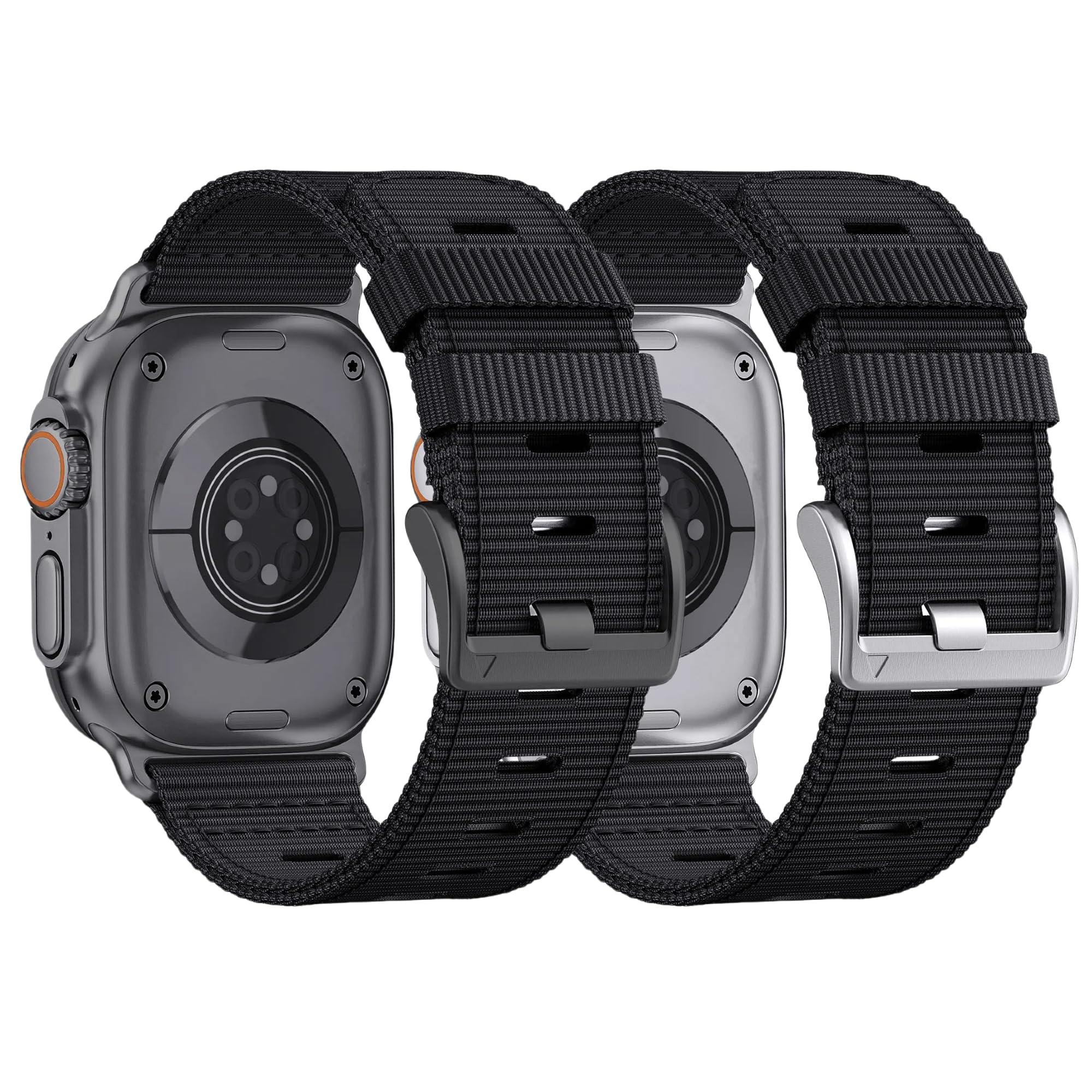 Nylon Watch Band for Apple Watch Ultra 3/2/1 Band 49mm 46mm 45mm 44mm 42mm(Series 1 2 3), Adjustable Breathable iWatch Straps for Apple Watch Ultra