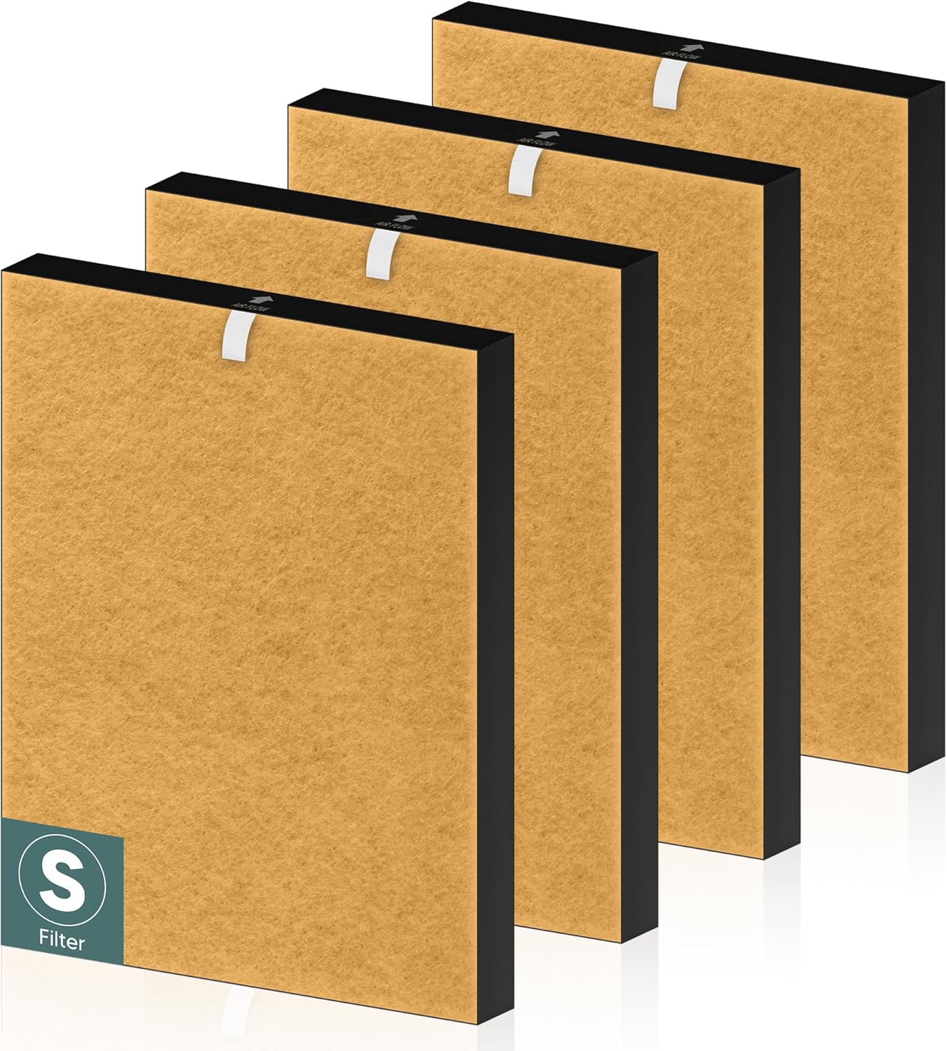 C545 Pet Care Replacement Filter S Compatible with Winix C545 Air Purifier and Winix C545 Replacement Filter S 1712-0096-00 and 2522-0058-00, 4 Pack High Efficiency H13 Ture Filter, Yellow