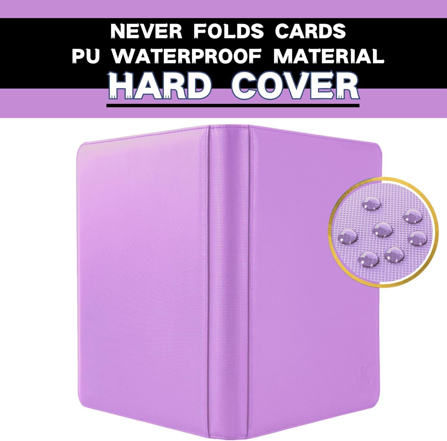 1000+ Pockets Trading Card Binder, 16-Pocket Card Ablum Compatible with MTG,Sports Cards & Other Standard Size Trading Cards (Light Purple)