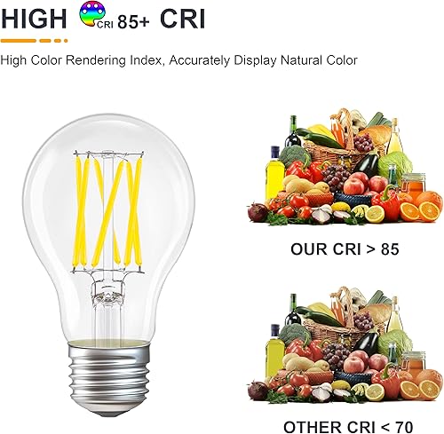 Miniatura 8 de Bombilla LED de 12 voltios equivalente a 60 vatios, A60A19 6 W 5000 K luz diurna blanca E26 LED Edison, 12-24 voltios CC, 600 lúmenes, paquete de 2