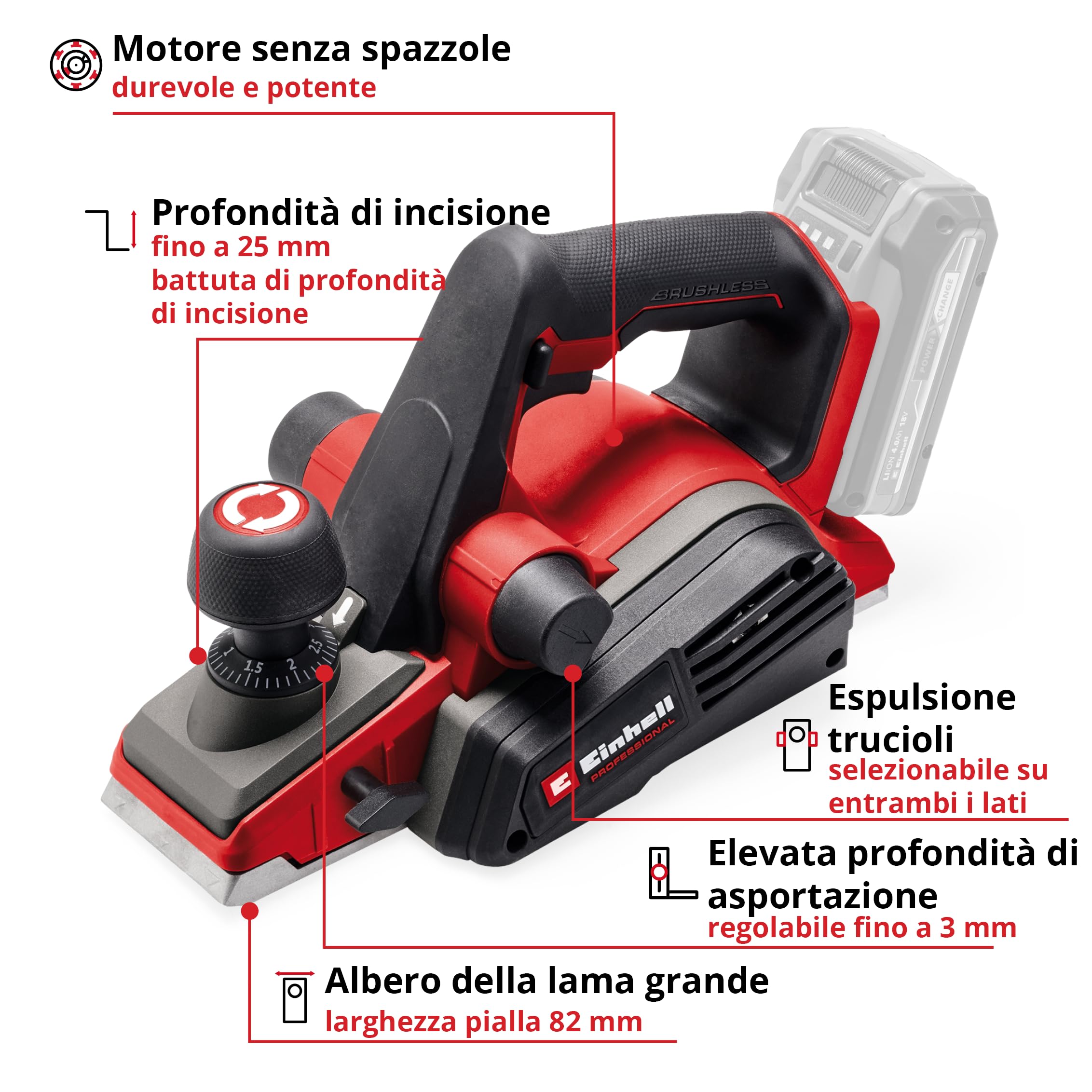 Pialla Elettrica Einhell TC-PL 750 - 750W, 17000 Giri, Per Legno Professionale - Foto 10