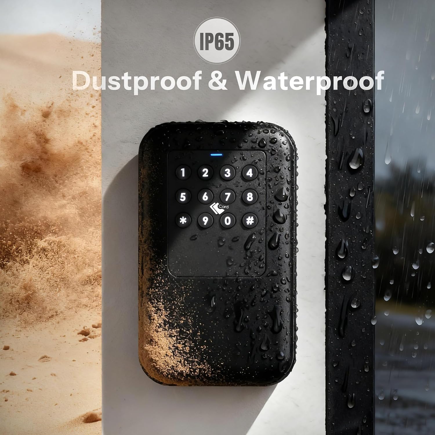 Outdoor Smart Key Lock Box with Passcode, Works with TT-lock APP, Access Card & Manual key, IP65 Waterproof, Wall-Mount or Shackle, Large Storage Ideal for Airbnb, Family & Realtors