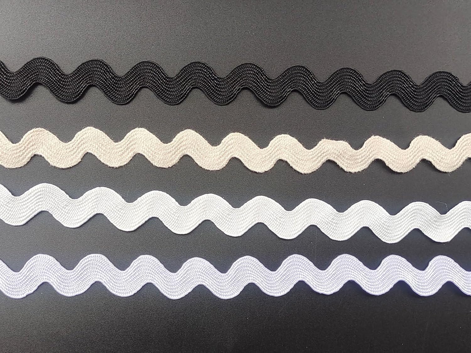 Rick Rack Trim 6mm 25 Yards Wave Bending Fringe Trim for Sewing Accessories Craft (White, 6mm, 260610)