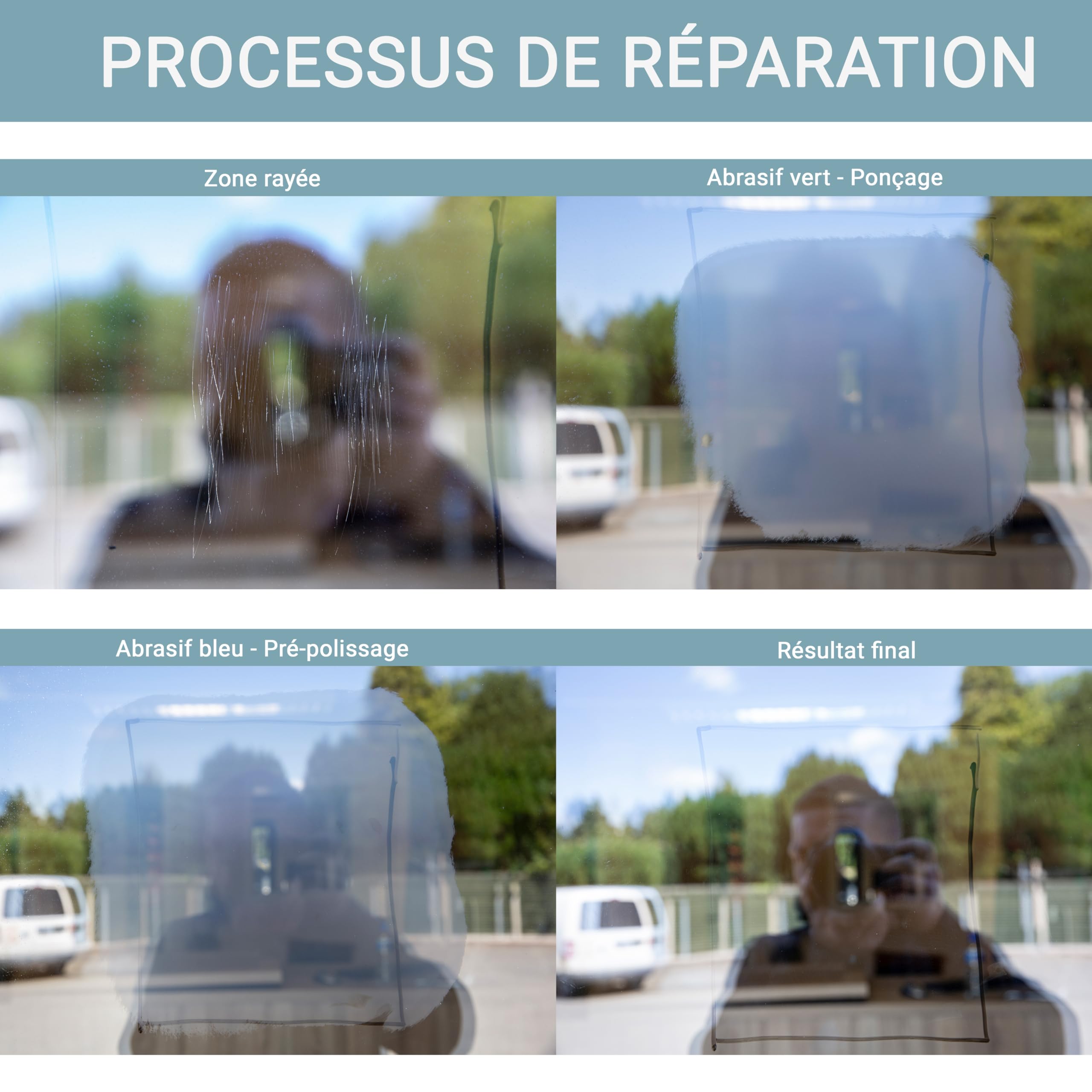 Glass Polish Kit de réparation Anti-Rayures pour Verre