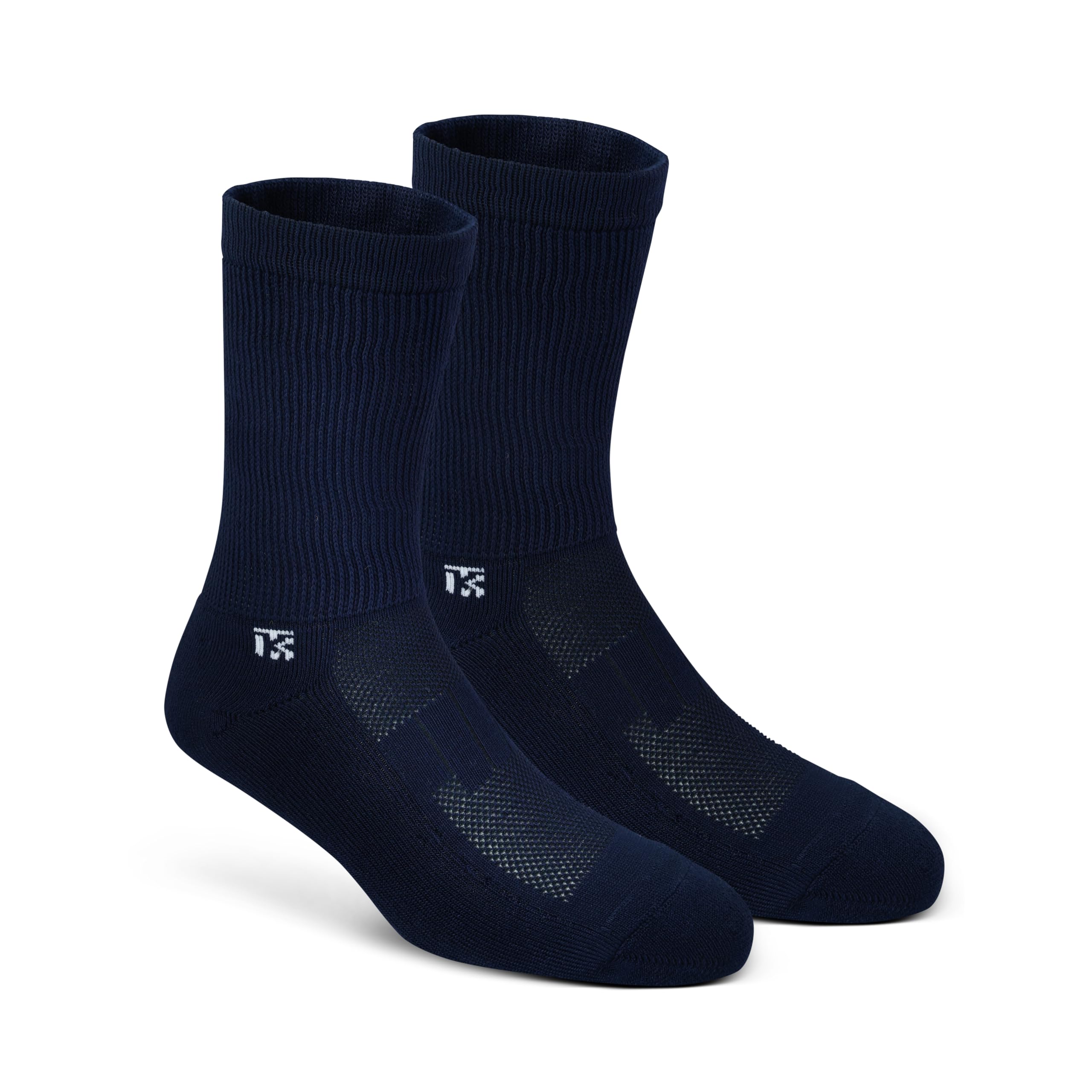 KIKITOES Diabetic Socks Pair | Pack Of 3 Knee Length/Navy Blue Colour Cotton Socks for Swollen Feet-image-0