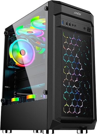 Artis G8301 Computer Gaming Cabinet Support ATX, Micro ATX Motherboard, 2 x 120mm RGB Fan with Sturdy Built Quality