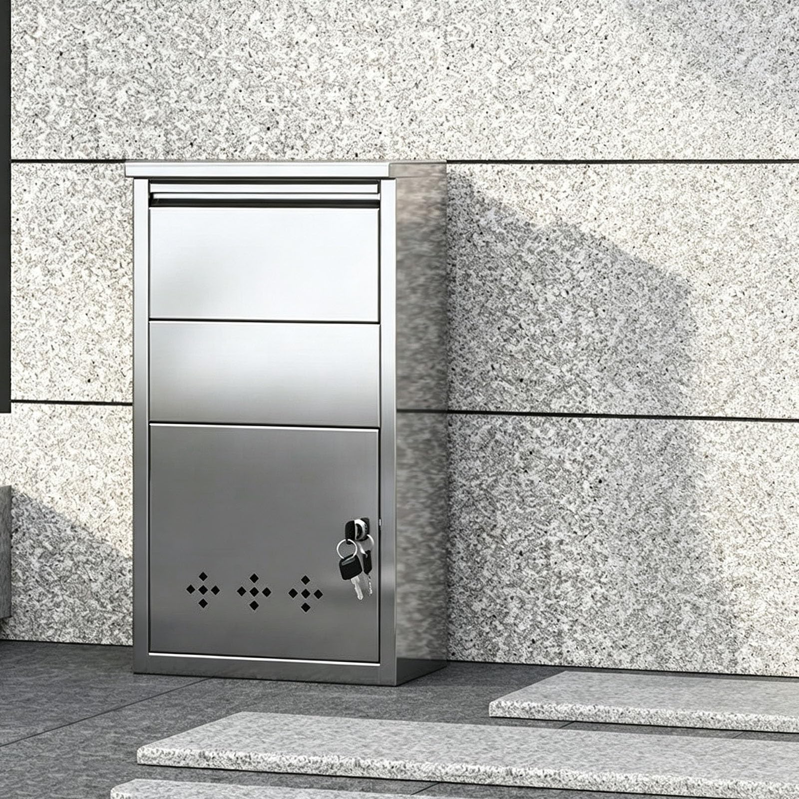 Mailbox for Parcel, Stainless Steel Delivery Locker, for Outside
