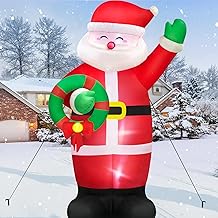 Danxilu 183CM Inflatable Christmas Decorations Outdoor Inflatable Santa Claus with Built-in LED Lights Inflatable Christmas Garden Decorations for Garden Lawn Patio Holiday Party