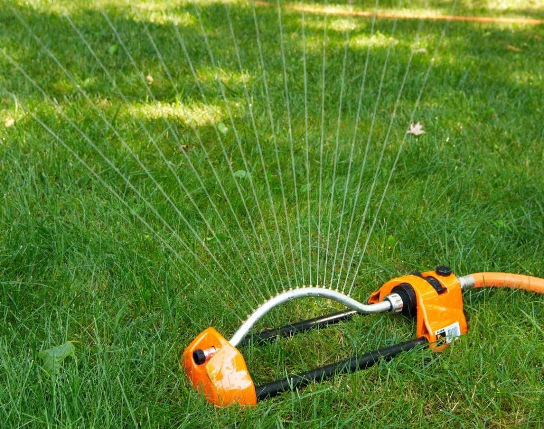 Dramm 10-15004 Grn Premium Metal Oscillating Sprinkler Wi/rass Nozzle Jets