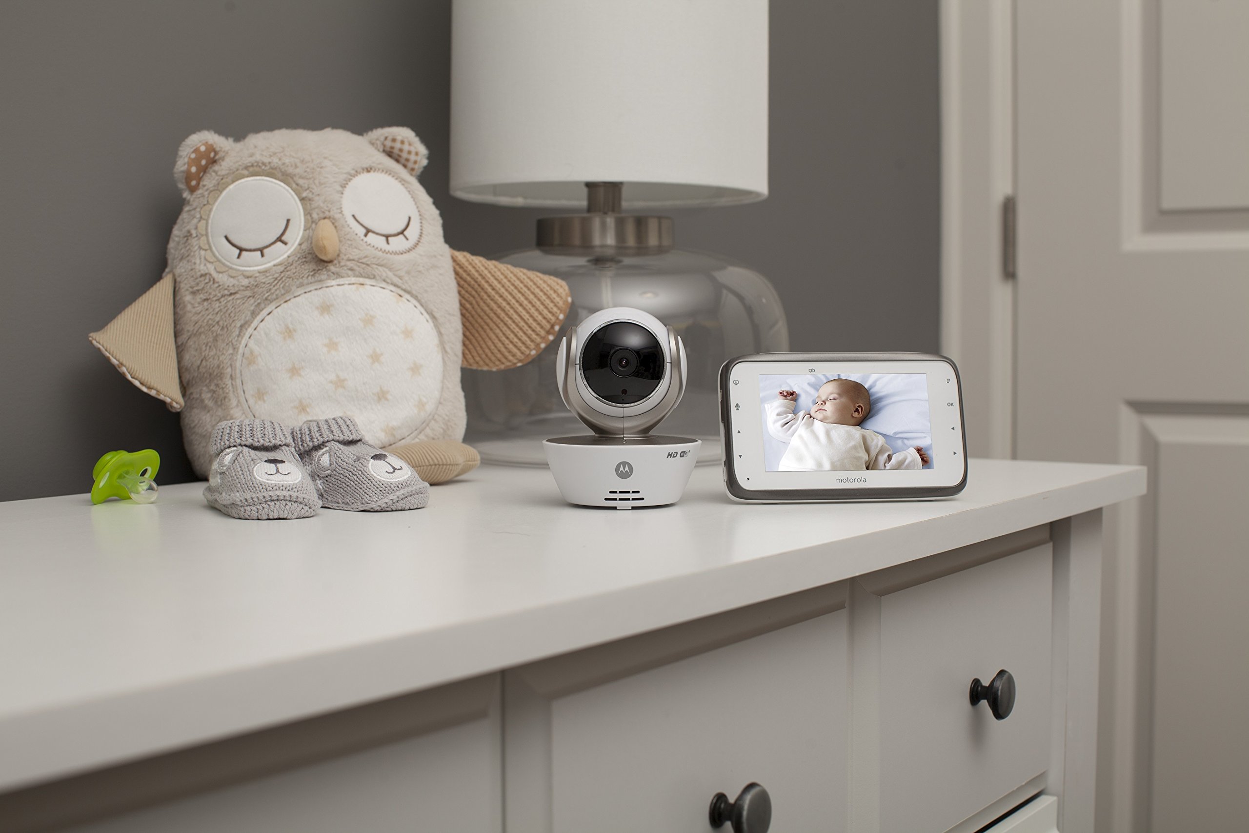 Motorola Babyphone Vidéo connecté Wi-Fi avec écran 4,3" - MBP854 Connect Blanc