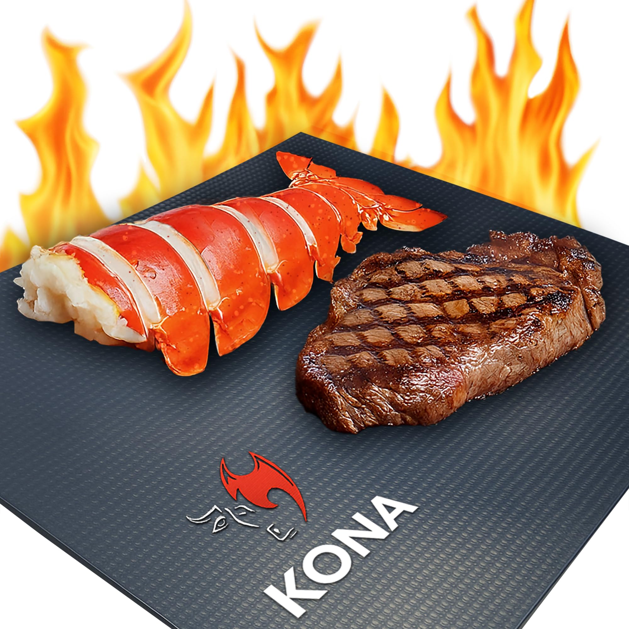 Kona Best BBQ Grill Mat - Heavy Duty Non-Stick 16X13 Inch(Set Of 2)