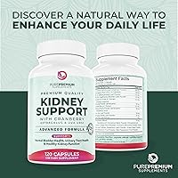 Vista 7 de Suplemento PurePremium para el Apoyo al Riñón – Limpieza, Desintoxicación y Reparación del Riñón con Extracto de Arándano y Astragalo - Complejo