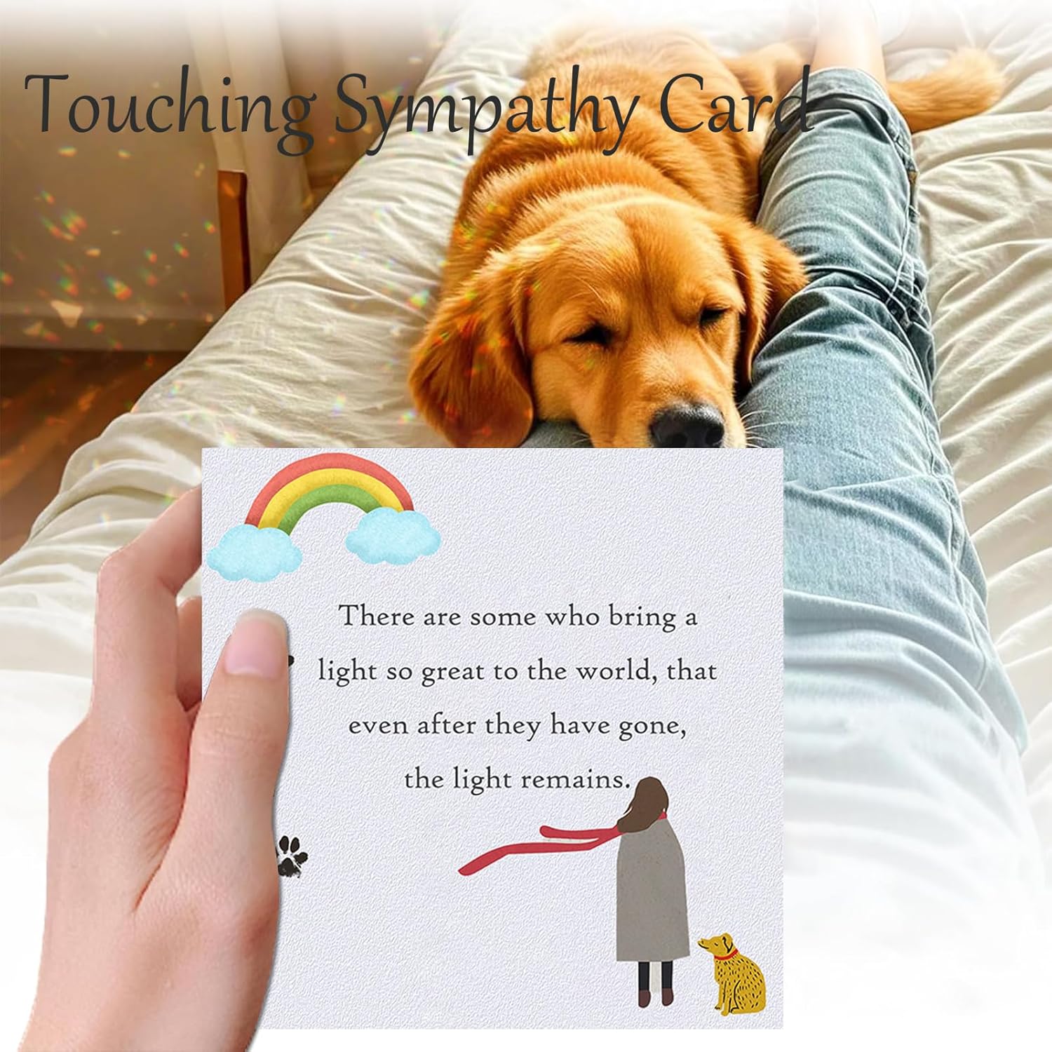 Dog Memorial Gifts for Loss of Dog, Pet Loss Sympathy Gift, Pet Memorial Suncatcher for Car/Window Hanging Ornament Pet Memorial Gifts for Dogs/Cats - Image 6