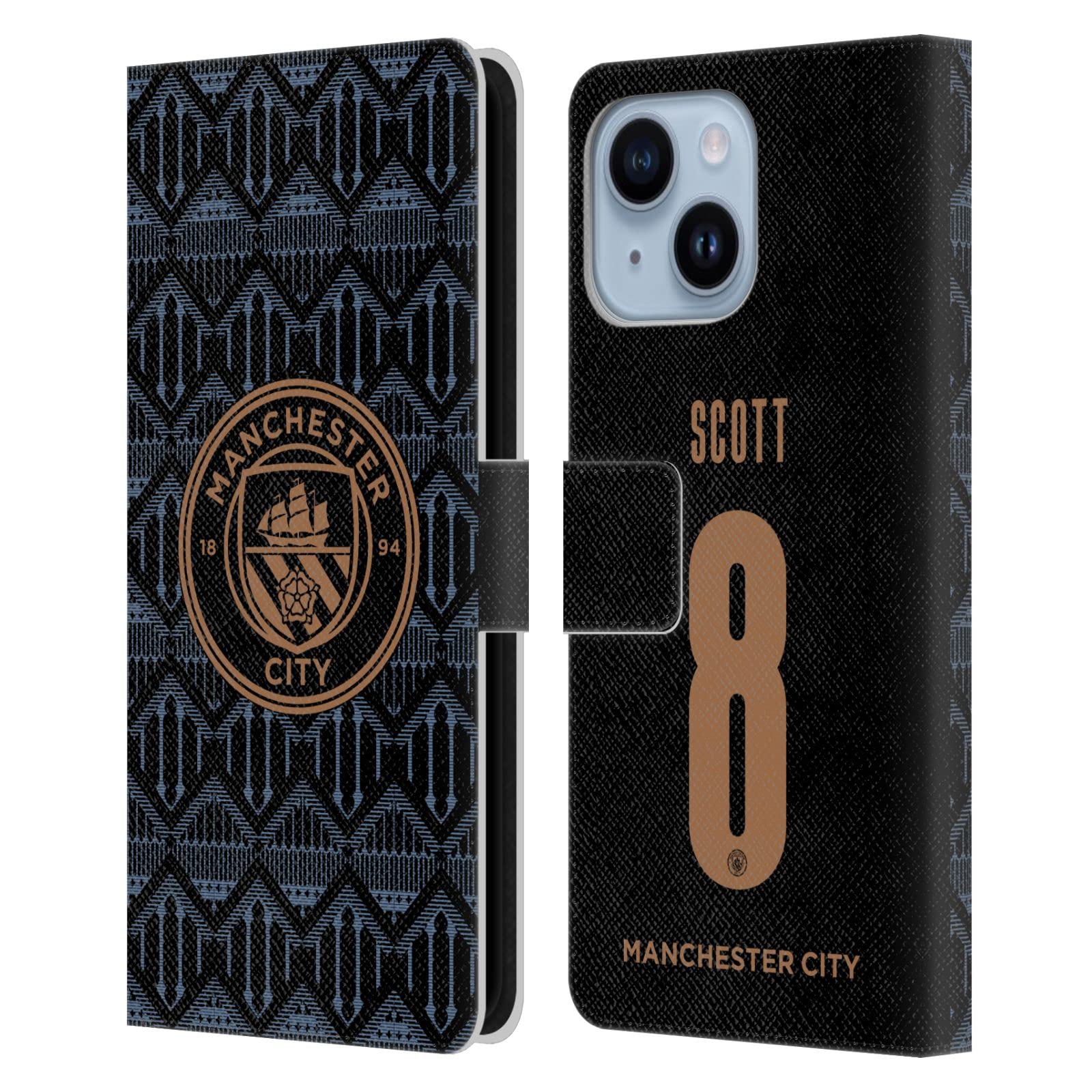 Housse Cuir iPhone 14 Plus Jill Scott Man City Finition Premium Élite