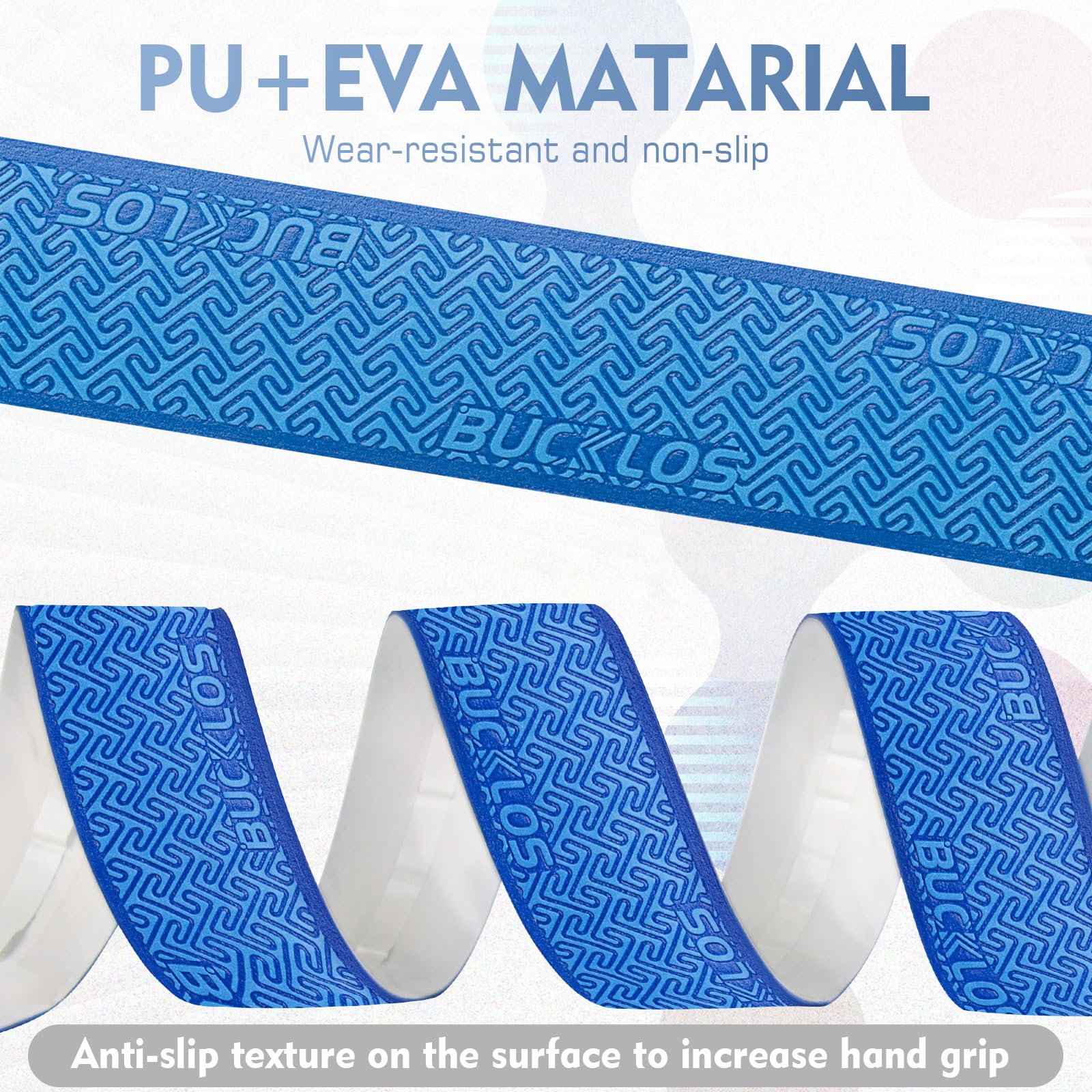 BUCKLOS Bike Handlebar Tape for Road Bike, Bicycle 3mm Thick EVA Padded Bar Tape,PU Handle bar Grip Wrap for Gravel Bike Cycling