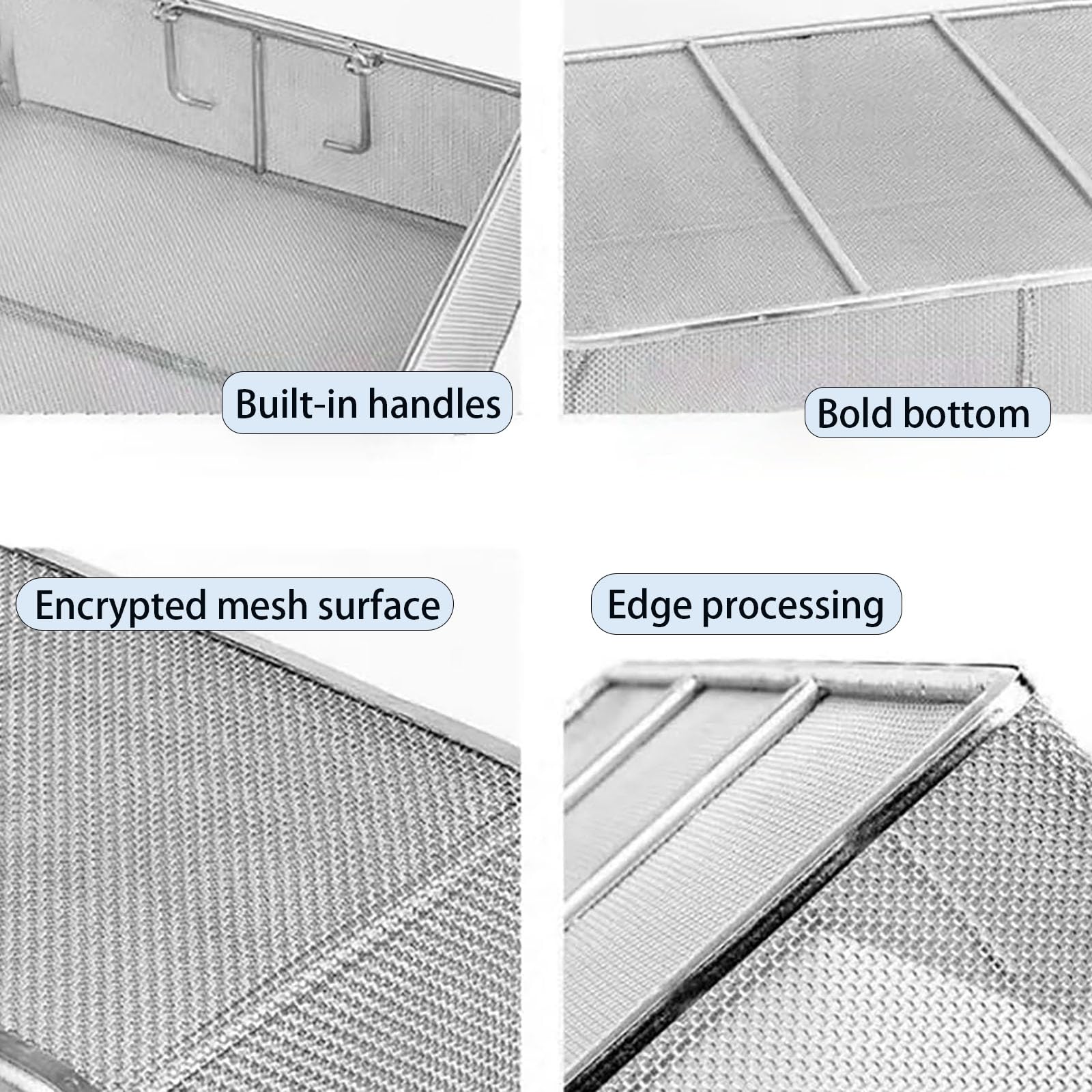 Vassoio per strumenti medici, cestino per sterilizzazione in acciaio inox con manico retrattile, cestino per disinfezione, design perforato a rete da 1 mm per una facile pulizia