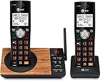 Vista 23 de AT&T CL84307 Dect 6.0 Teléfono expandible con cable/inalámbrico con bloqueador inteligente de llamadas, plateado/negro con 3 teléfonos