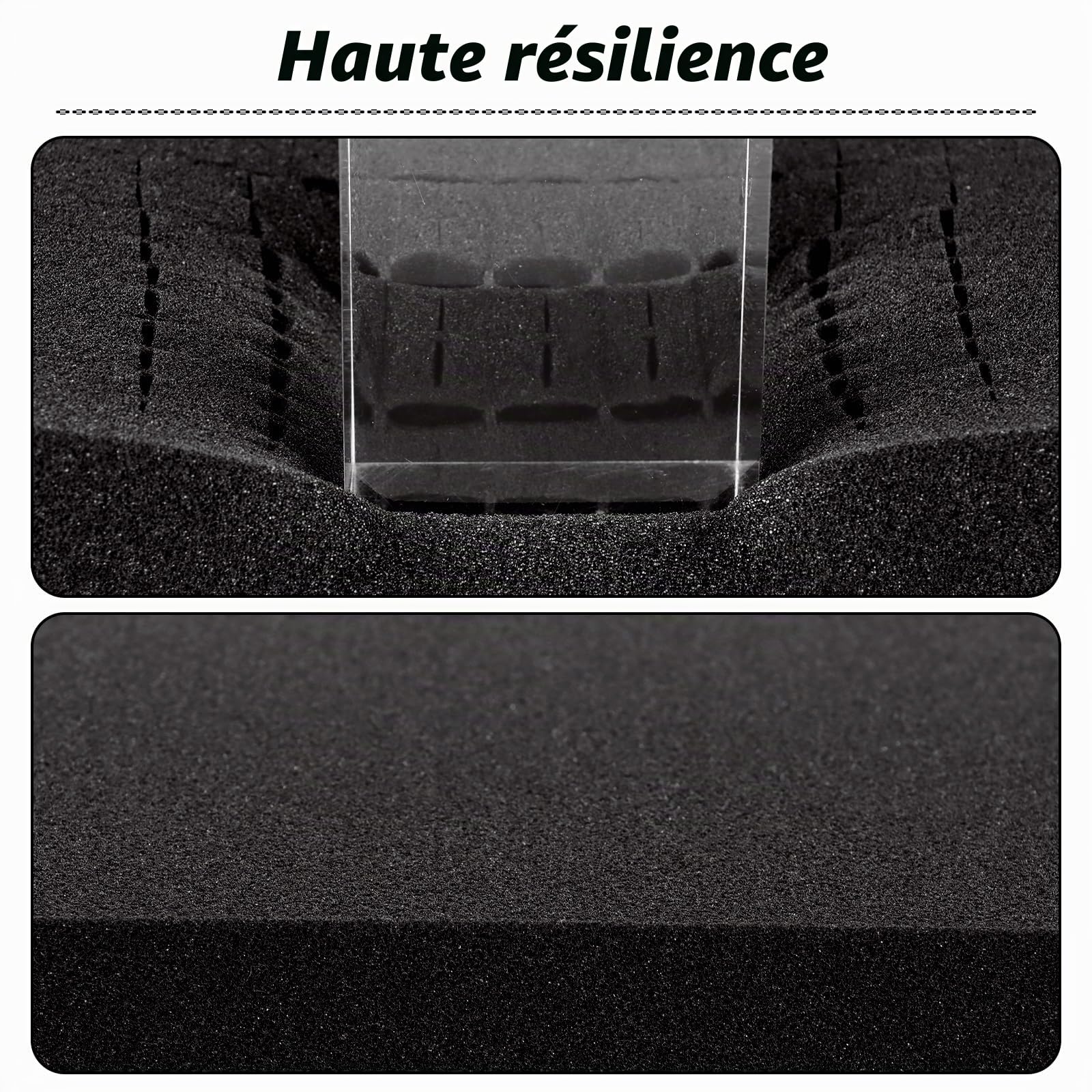 Mousse prédécoupée Cube 3 pièces 400 x 300 x 5/10 mm, Plaque de Mousse à découper pour Étui Rigide