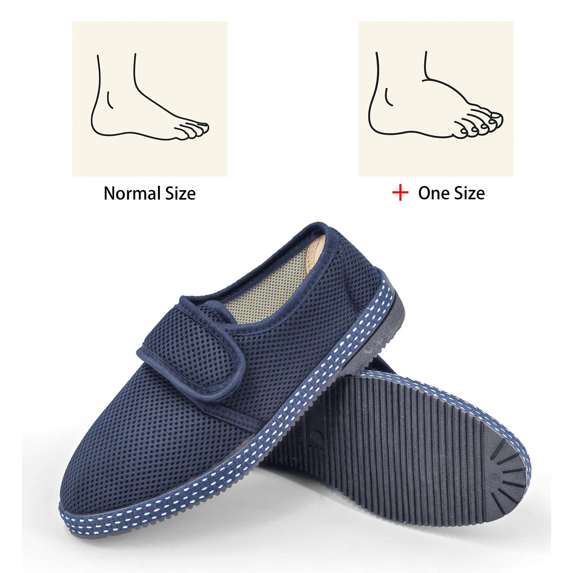 JOMIX Zapatillas Casa Hombre Verano Fabricadas en Italia con Banda Ajustable Pantuflas Anatómicas Hombre para Pies Delicados Zapatos Ortopédicas Hombre