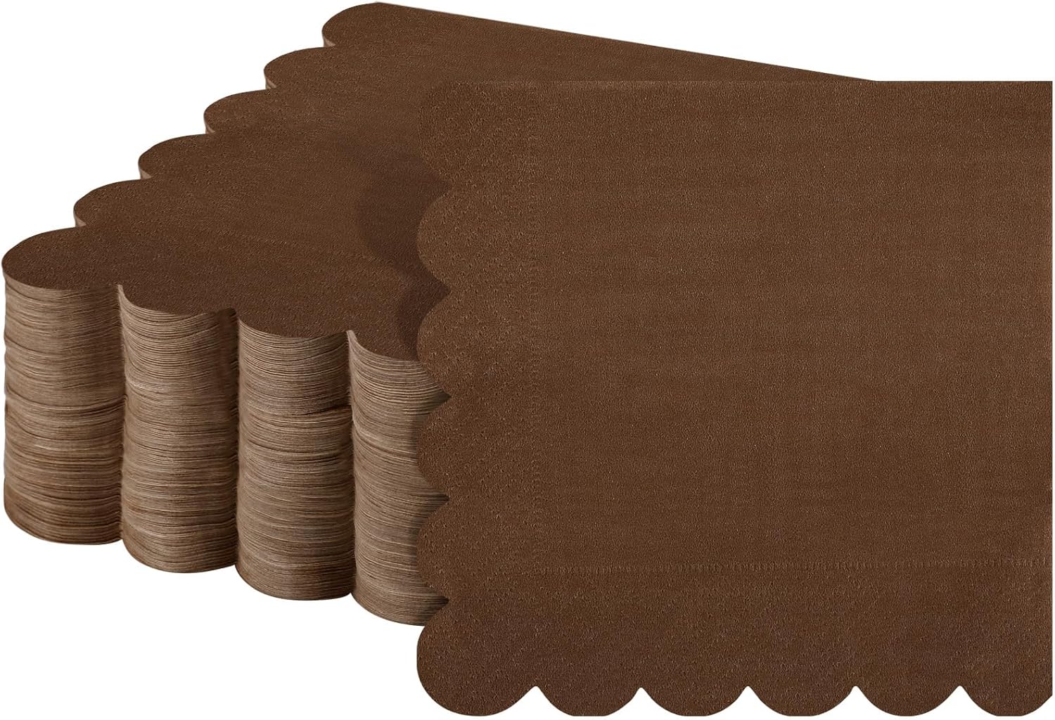 100 Pcs Scalloped Cocktail Napkins Thick Paper Napkins