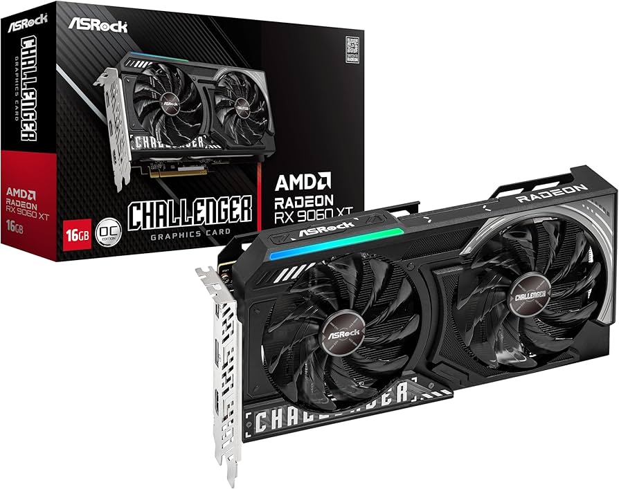 h*9様 ASRock RX 9060 XT 16GB グラフィックボード Amazon.com: ASRock Radeon RX 9060 XT Challenger 16GB GDDR6 OC