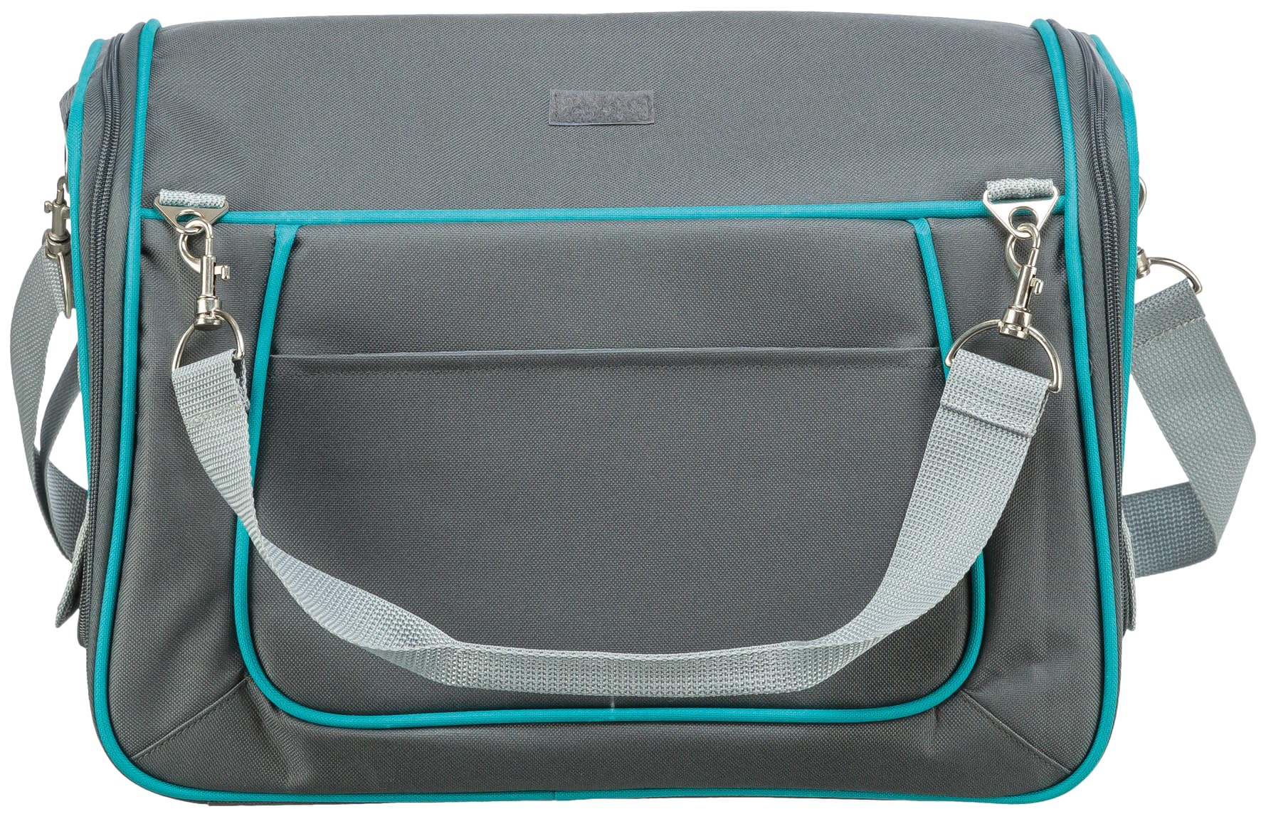 TRIXIE living and transport bag Vicky for dogs in grey/turquoise, practical carrier bag for transporting your pet