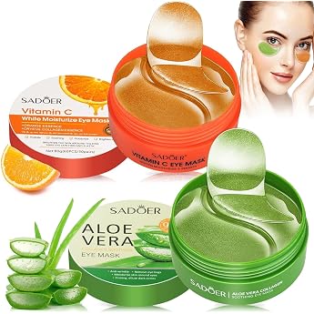 Pack of 120 Aloe Vera Eye Pads Vintamin C Eye Pads Against Dark Circles