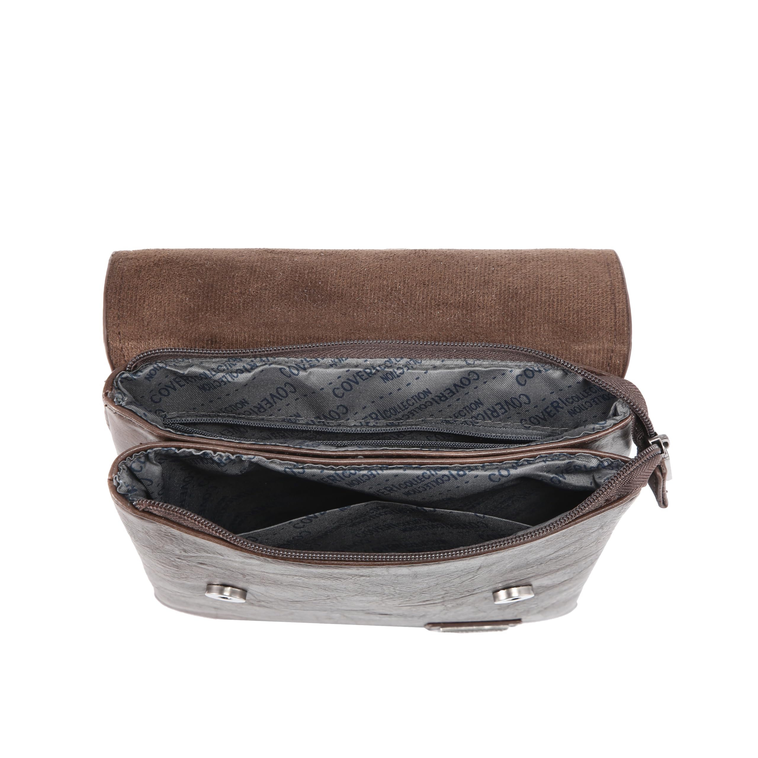 Coveri Collection Borsello con Pattina Uomo in Pelle Sintetica, Doppio Scomparto, Dimensioni 25x22x6 cm, Tracolla Personalizzata, ART.CC 5070-11