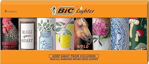 BIC Special Edition Countryside Pop Series Encendedores para fiestas (8 unidades)