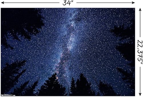Miniatura 3 de Trends International Póster de pared de la Vía Láctea en la noche, 22.375 x 34 pulgadas, versión sin marco