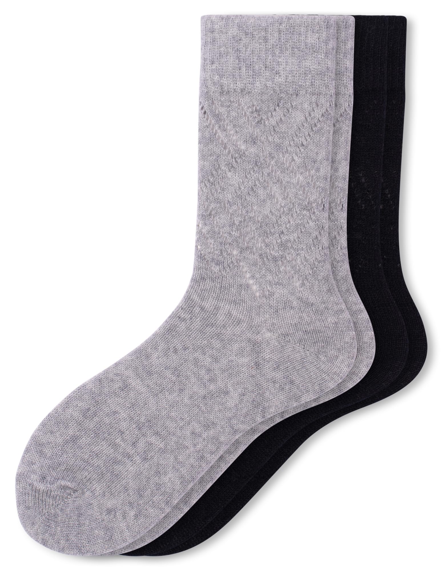 HUE womens Crew Length Boot Socks, 2 Pair Pack